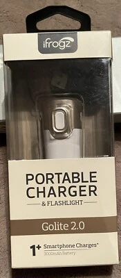 iFrogz Golite 2.0 Powerbank 3000mAh Cargador Portátil Universal Linterna Bronce Foto 1 de 4