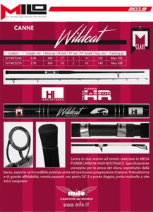 MILO CANNACWILDCAT  mt 2,70 azione max 300gr  speciale SILURO AFRICANO - Foto 1 di 1