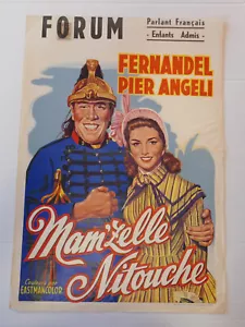 Mamzelle Nitouche Fernandel Pier Angeli affiche cinema originale 1953 - Photo 1/1
