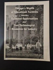 Chicago's Wealth Of Education Vintage Full Page Magazine Ad Nice Images - Picture 1 of 1