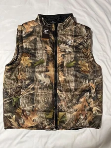 True Timber Puffy Insulated Vest Men’s Size Large Camo Pockets Full Zip - Picture 1 of 3