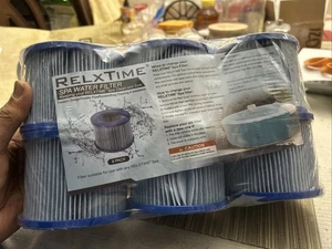 RELXTIME 6 Pack Blue Spa Filter Cartridges Pool Hot Tub Filters Replacement - Picture 1 of 8