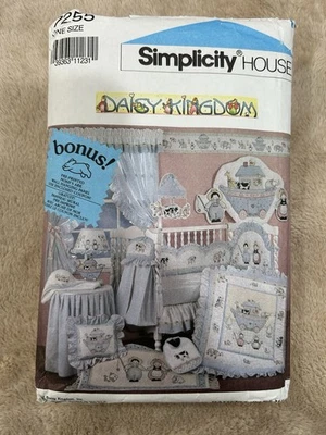 Simplicity 7255 Daisy Kingdom Nursery Decor Crib Bedding Pattern Cut - Image 1 of 4