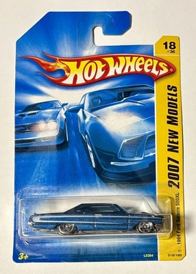 Free Ship Hot Wheels New Models 1964 Ford Galaxie 500XL BLUE 2007 Lowrider 1:64 - Image 1 of 2