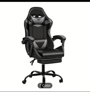 Simple Deluxe Gaming Chair with Footrest, Big And Tall Gamer Chair, Racing Style - Picture 1 of 5