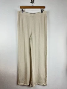 St John Hose Damen 14 Santana Strick weit Crop beige Wollmischung Pull On minimal - Bild 1 von 11