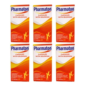 6 X Capsule Pharmaton Anni 30 Estratto di Ginseng Selenio Booster Energia Prestazioni - Foto 1 di 10