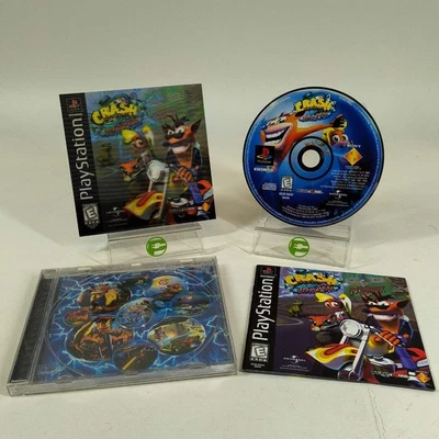 Crash Bandicoot Warped (Sony PlayStation 1 PS1, 1998) w/ Hologram Cover - Image 1 of 4