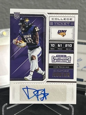 2018 Panini Contenders Draft Picks Football Daurice Fountain Rookie Auto - Image 1 of 2