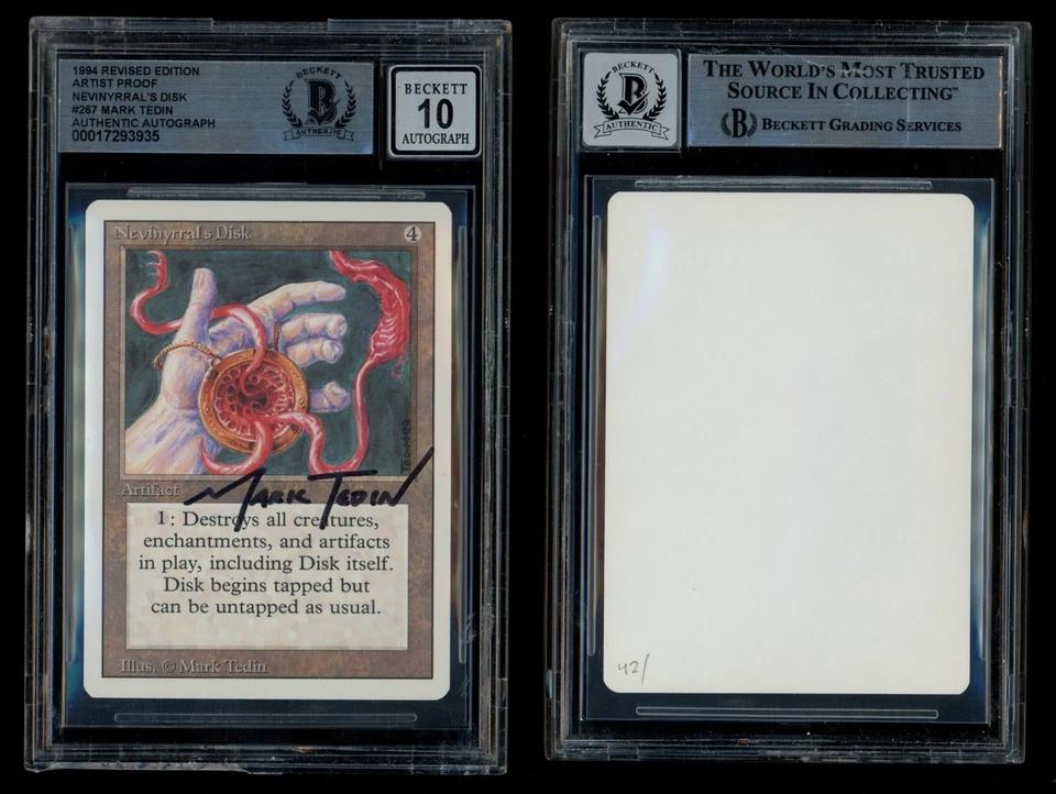 ***BGS AA Nevinyrral's Disk Artist Proof Signed*** MTG Revised Magic Kid Icarus - Image 1 of 1