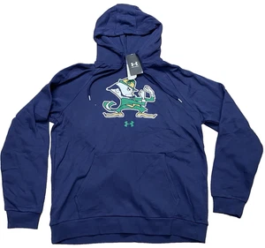 Under Armour L Large Notre Dame Fighting Irish Hoodie Sweatshirt NCAA Football - Picture 1 of 12
