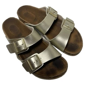 Fibbie Birkenstock Sydney Birko Flor graziose finitura metallizzata tortora 34/3-3,5 - Foto 1 di 16