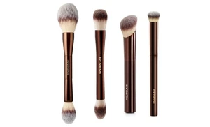 Juego de brochas de maquillaje vegano de lujo con reloj de arena - velo, iluminación ambiental, brillo suave encontrado - Imagen 1 de 9
