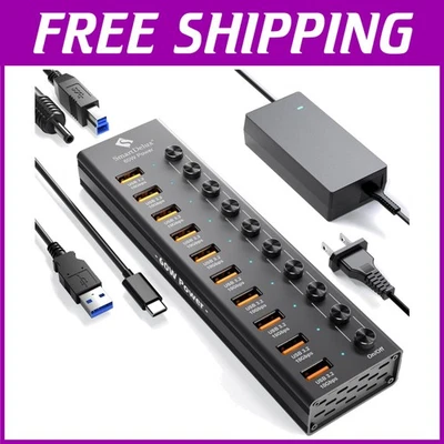 Powered USB 3.2 to Type-A, Type-C Hub, 10Gbps 10 P - Image 1 of 4