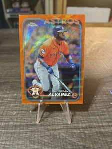 2024 Topps Cromo Zafiro Yordan Álvarez Naranja Refractor/25 #170 Astros - Imagen 1 de 2