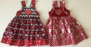 Lot of 2 NWOT handmade dresses girls 4T PJ's Originals / PJQuilts on Etsy TWINS? - Picture 1 of 7