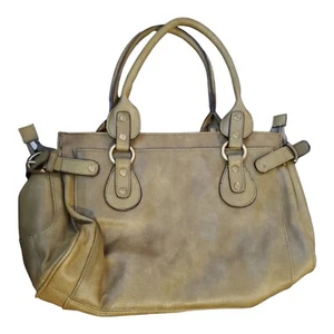 Vintage Large Sage Green Leslie Faye Handbag Multi-Sectional Purse Bag Tote - Picture 1 of 6