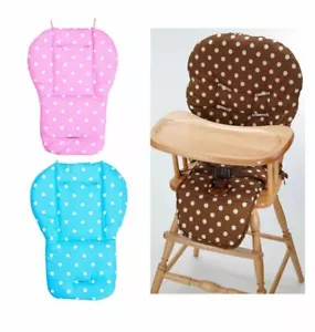 Pink Blue Polka Dot Cushion Pad Mat Seat Liner Cover For Joovy High Chairs Baby - Picture 1 of 4