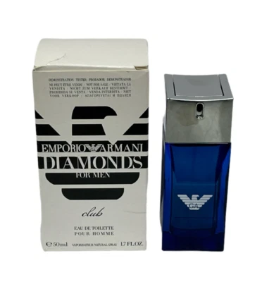 Emporio Armani 男士钻石俱乐部复古难以找到(50 毫升/1.7 盎司)全新 — 第 1/2 张图片