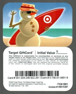 TARGET Sandman with Surfboard ( 2006 ) Gift Card ( $0 ) V1 - Picture 1 of 1