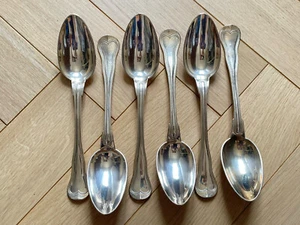 Ensemble de 6 Cuillères à soupe en métal Argenté - Alfénide Halphen - Christofle - Picture 1 of 3