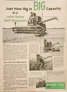 1956 John Deere Self Propelled Combine Original Print Ad - Picture 1 of 1