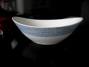 Ciotola Arzberg FORM 2000 H.Löffhardt 1954 decorazione rafia azzurro - Foto 1 di 6