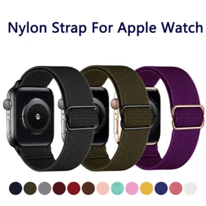 Strap Band For Apple Watch Ultra 8-1 SE Fabric Woven Nylon Breathable - Picture 1 of 19