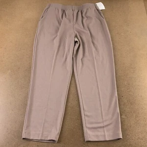 Silverts Women's Size 18 Petite Taupe Pocketed Pull On Elastic Waist Pants NWT - Picture 1 of 8