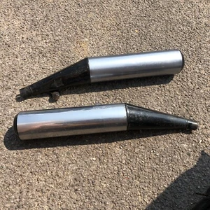 GENUINE TRIUMPH TRIDENT 900 MOTAD EXHAUST SILENCERS MUFFLER 2200755 2200765 - Picture 1 of 14