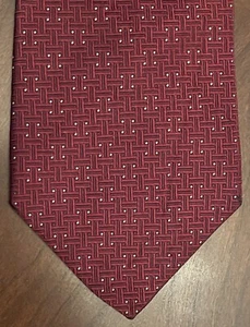 Jones New York Burgundy 100% Imported Silk Men’s Neck Tie Made in Usa - Picture 1 of 9