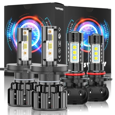 For Scion XB 2004 2005 2006 4X LED Headlight High-Low Beam + Fog Light Bulbs - Image 1 of 4