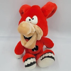 Vtg Domino’s Pizza 16" Avoid The Noid Plush Stuffed Toy Mascot Red Wire Ears - Picture 1 of 7
