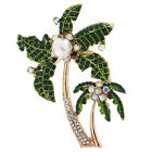 Coconut Palm Tree Rhinestone Brooch Pin For Women