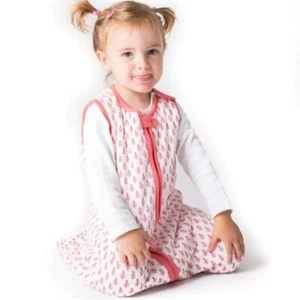 Malabar Baby Wearable Blanket Pink City Sleeping Sack Lightweight 6-18 M Organic - Picture 1 of 19