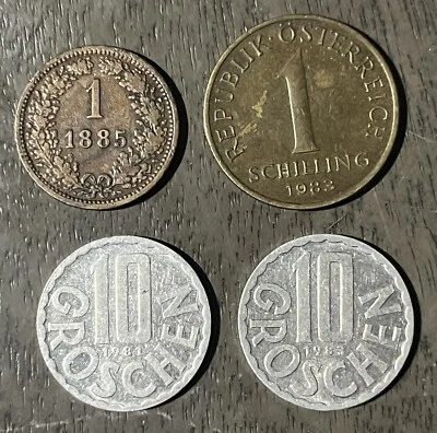 Vintage Austria Coin Lot. 4 Coins  - Image 1 of 4