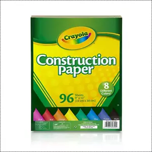 Crayola Construction Paper – 96 Vibrant Sheets for Creative Projects & Crafts - Picture 1 of 3
