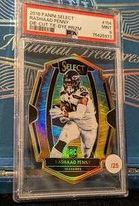 2018 Select Rashaad Penny #154 Die-Cut Tie-Dye Prizm /25 RC PSA 9 POP 2/0 HIGHER - Bild 1 von 21