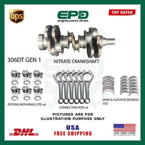 FOR RANGE ROVER 306DT TDV6 NITRATE CRANKSHAFT + PISTON & REBUILD KIT 3.0 DIESEL - Picture 1 of 1