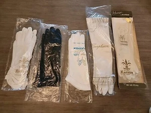 VINTAGE 1960's LADIES EVENING DRESS DINNER OPERA GLOVES LOT NOS 5 PAIRS  USA - Picture 1 of 14