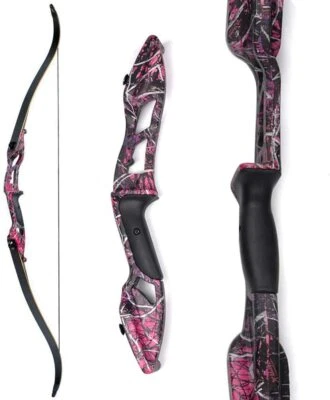 56'' Archery Takedown Recurve Bow 30-50lbs Carbon Arrow Bow Bag Hunting Shooting - Image 1 of 4