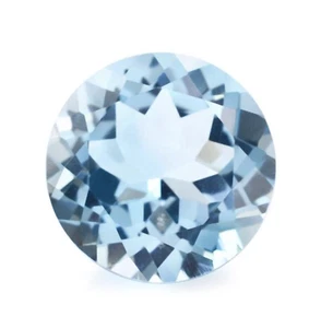 Natural Bright Sky Blue Topaz Round Faceted AAA Heated Loose Stones (1mm - 15mm) - Picture 1 of 2