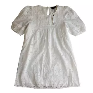 Sanctuary Eyelet Dress White New With Tags Womens SZ Small Lined Style# 652658 - Picture 1 of 10