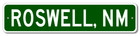 Roswell, New Mexico Metal Wall Decor City Limit Sign - Aluminum