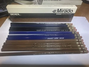 12 Untipped VTG Drafting Pencils BEROL MIRADO QUIZ RUWE Bonded Lead #2 SEE LIST - Picture 1 of 5