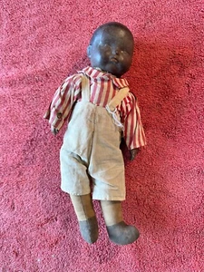 Antike Afroamerikanische Puppe, Cotton Joe? Reiter, Komposition, Stofftier - Bild 1 von 10