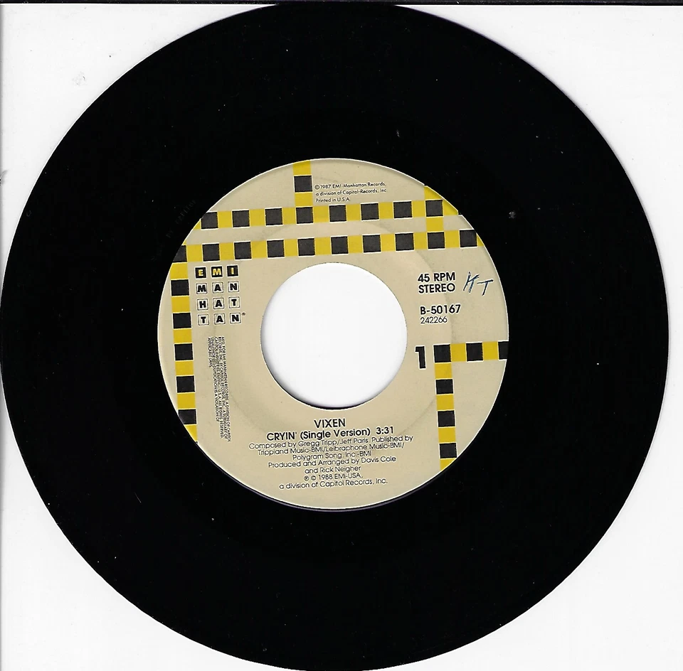 VIXEN CRYIN'/DESPERATE USED 7" 45RPM NEAR MINT - Image 1 of 1