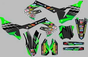 Graphic Kit for 2019 2020 2021 Kawasaki KXF450 KX450f KX 450f Decals sticker - Foto 1 di 3