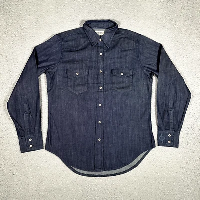 Hart n Dagger Shirt Mens Small Blue Denim Rodeo Cowboy Bon Jovi Made in USA Logo - Image 1 of 4