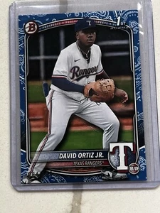 2025 Bowman - David Ortiz Jr 1st Bowman - Blue Paisley #/125 - Picture 1 of 3